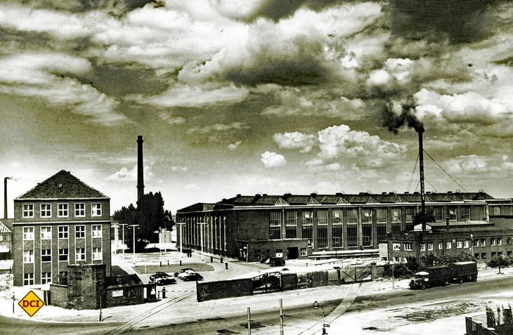 Luftbild des Düsseldorfer Werks aus dem Jahr 1951. (Foto: Mercedes-Benz)