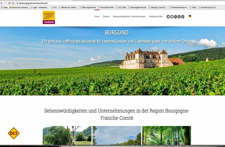Die zusammengelegten Regionen Burgund und Franche Comté haben jetzt eine gemeinsame deutschsprachige Webseite vorgestellt. (Foto: DCI)