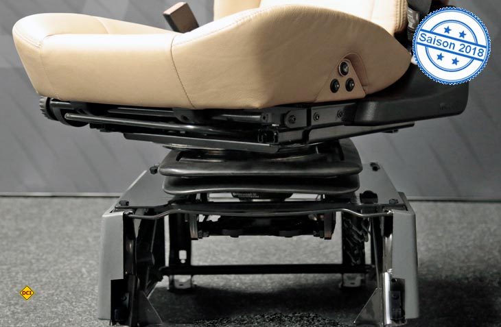 Komfortabel fahren wie Busfahrer oder Trucker: Aguti bringt eine neue Komfort-Luftfederung für seine Wohnmobil-Sitze. (Foto: Aguti)