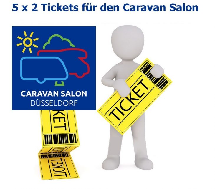 Tickets für den CaravanSalon gewinnen - hier mit dem DCI (Foto: tom/Montage)