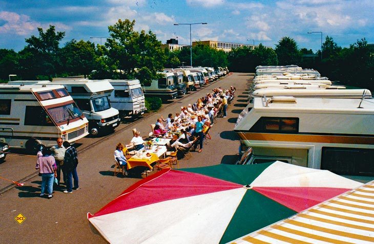 Geselligkeit war beim EMHC schon bei diesem Reisemobiltreffen 1987 in Aachen Trumpf. (Foto: EMHC)