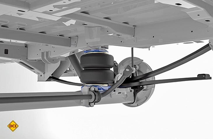 VB-Airsuspension stellt ein neues Zusatzluftfedersystem VB-SemiAir für den VW Crafter und den MAN TGE vor. (Foto: VB)