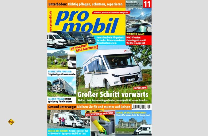 Die Fachzeitschrift promobil hat erstmals die Abgaswerte von vier gängigen Basisfahrzeugen im Realbetrieb gemessen. (Foto: Motor Presse)