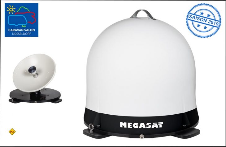 Die neue SAT-Antenne Campingman Portable Eco von Megasat benötigt weder Stromkabel noch Steuergerät. (Foto: Megasat)