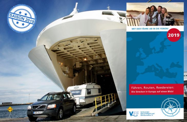 Wer mit Fähren verreisen möchte, braucht sie: Die aktuelle Info-Broschüre 2019 des Verband der Fährschifffahrt und Fährtouristik liegt jetzt vor. (Foto: FVV/det)