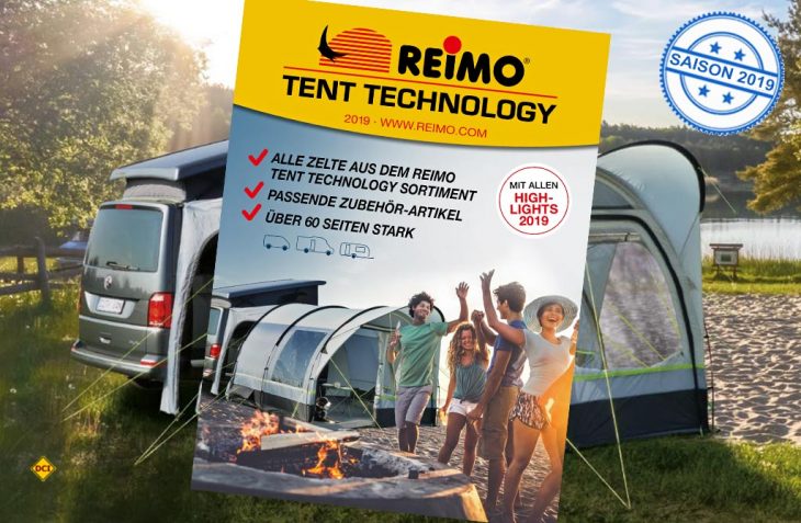 Der Zubehör-Spezialist Reimo hat für die Saison 2019 erstmals einen eigen Zelte-Katalog aufgelegt. (Foto: Reimo)