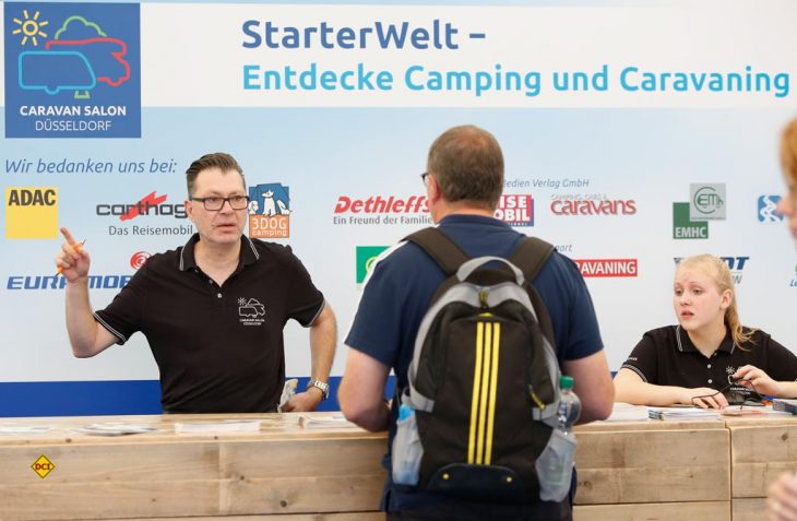 Die StarterWelt hilft herstellerneutral allen Neueinsteigern, sich umfassend über das Thema Caravaning auf dem Caravan Salon 2019 in Düsseldorf zu informieren. (Foto: Caravan Salon)
