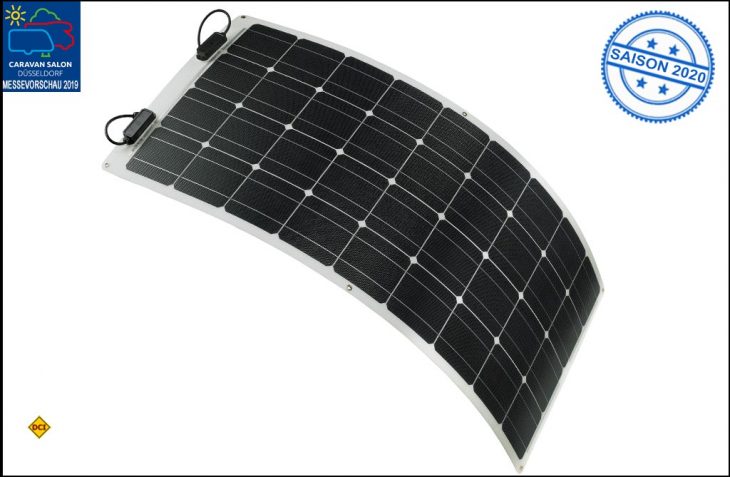Teleco präsentiert mit dem Solarmodul TSPF 110W eine leichte, flexible und effektive Solaranlage für gewölbte Dachformen. (Foto: Teleco)