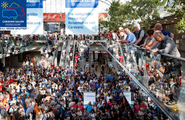 Mit einem sensationellen Besucherrekord von über 80.000 Gästen startete der Caravan Salon Düsseldorf 2019 am ersten Wochenende. (Foto: Caravan Salon)