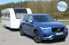 Als  maximale Anhängelast genehmigt Volvo seinem Premium-SUV zwar nur 2.700 Kilogramm, die aber für alle Caravans ausreicht. (Fotos: sis / D.C.I.)