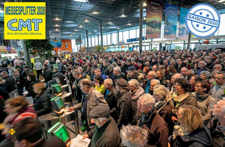 Besucheransturm erwartet: Die Freizeit- und Reisemesse CMT 2020 in Stuttgart hat ihre Tore geöffnet. (Foto: Messe Stuttgart)