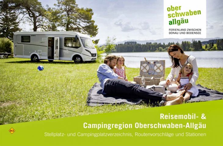 Für Reisemobilisten: Die Broschüre „Reisemobil- & Campingregion Oberschwaben-Allgäu“ gibt einen kompakten Überblick über Stell- und Campingplätze, Routenvorschläge und Stationen. (Foto: Oberschwaben Tourismus)