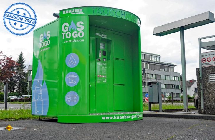 Der Energieversorger Knauber bitet mit seinen Automatenstationen "Gas2Go" einen Flaschengas-Tasuch zu jeder Zeit an (Foto: det / D.C.I.)