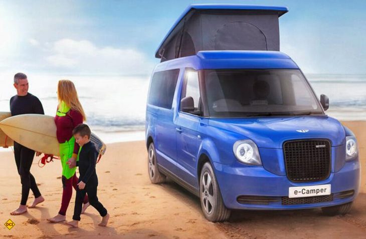 LEVC will den neu auf den Markt gebrachten Van VN 5 künftig auch als Elektro-Reisemobil anbieten. (Foto: LECV)