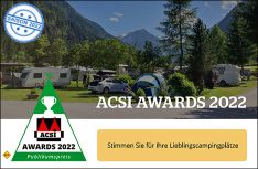 Der niederländische Camping-Spezialist ACSI startet jetzt seine ACSI-Awards 2022 für die beliebtesten Campingplätze in Europa. (Foto: ACSI)