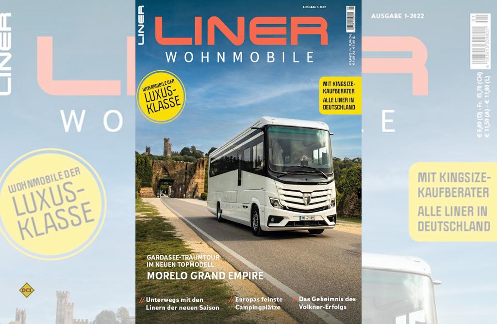 Ein engangierte Crew von Branchen-Profis um Christian Steiger und Thomas Wirth haben mit LINER ein neues Magazin auf den Markt gebracht, in dem es um Größe geht, um große Wagen und große Reisen. (Foto: Heel-Verlag)