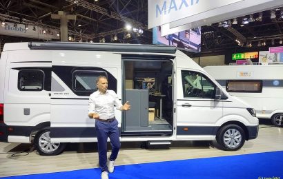 Hobby Maxia Van: Bernd Löher (GF) präsentiert den neuen Premium-Van auf dem Caravan Salon. (Foto:tom/dkf)
