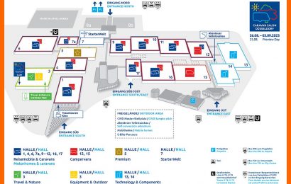 Hallenplan des CSD auf einen Blick. (Grafik: Messe Düsseldorf)