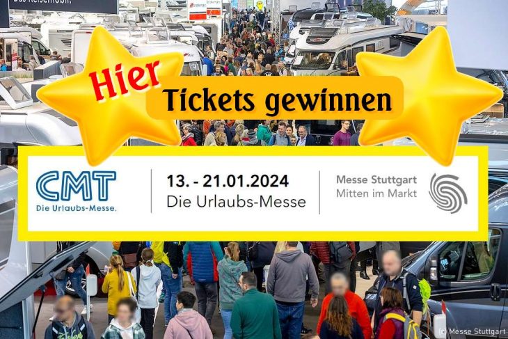 Gemeinsam mit der Messe Stuttgart Tickets für die CMT 2024 gewinnen. (Foto: Messe Stuttgart; Montage: tom/dkf)